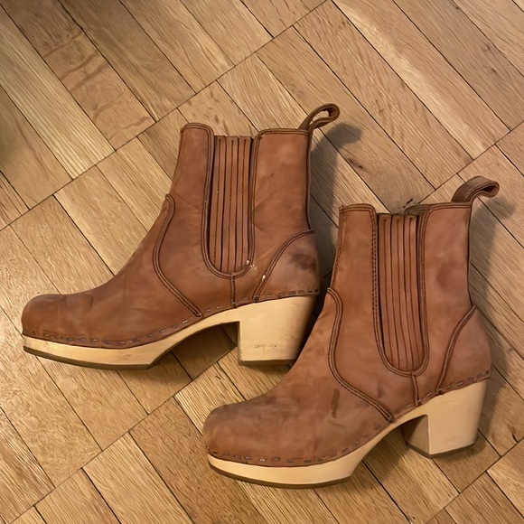 Hasbeens Swedish Wood bottom clog boots - Picture 2 of 10